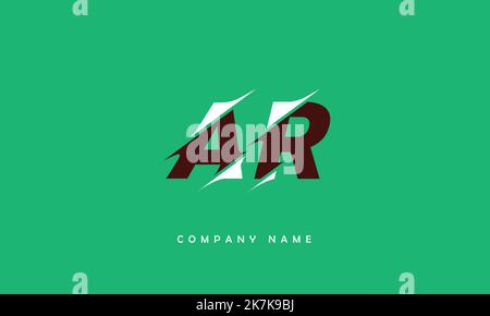 AR, RA Abstract Letters Logo Monogram Illustrazione Vettoriale