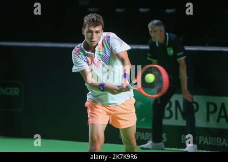 ©Laurent Lairys/MAXPPP - Clement Chidekh of France The Open de Rennes 2022, ATP Challenger tennis Tournament il 12 settembre 2022 allo stadio le Liberté di Rennes, Francia - Foto Laurent Lairys / MAXPPP Foto Stock