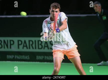 ©Laurent Lairys/MAXPPP - Clement Chidekh of France The Open de Rennes 2022, ATP Challenger tennis Tournament il 12 settembre 2022 allo stadio le Liberté di Rennes, Francia - Foto Laurent Lairys / MAXPPP Foto Stock