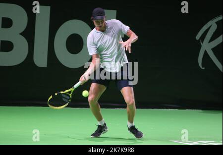 ©Laurent Lairys/MAXPPP - Gabriel Decamps of Brazil Open de Rennes 2022, torneo di tennis ATP Challenger il 12 settembre 2022 allo stadio le Liberté di Rennes, Francia - Foto Laurent Lairys / MAXPPP Foto Stock