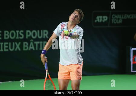 ©Laurent Lairys/MAXPPP - Clement Chidekh of France The Open de Rennes 2022, ATP Challenger tennis Tournament il 12 settembre 2022 allo stadio le Liberté di Rennes, Francia - Foto Laurent Lairys / MAXPPP Foto Stock