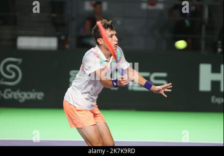 ©Laurent Lairys/MAXPPP - Clement Chidekh of France The Open de Rennes 2022, ATP Challenger tennis Tournament il 12 settembre 2022 allo stadio le Liberté di Rennes, Francia - Foto Laurent Lairys / MAXPPP Foto Stock