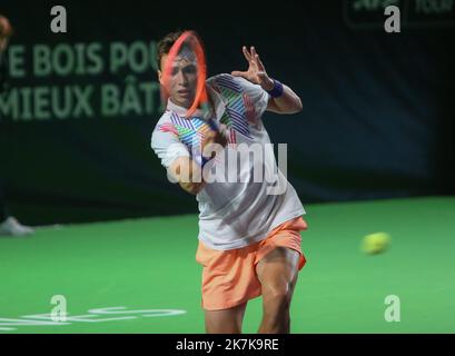 ©Laurent Lairys/MAXPPP - Clement Chidekh of France The Open de Rennes 2022, ATP Challenger tennis Tournament il 12 settembre 2022 allo stadio le Liberté di Rennes, Francia - Foto Laurent Lairys / MAXPPP Foto Stock