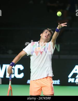 ©Laurent Lairys/MAXPPP - Clement Chidekh of France The Open de Rennes 2022, ATP Challenger tennis Tournament il 12 settembre 2022 allo stadio le Liberté di Rennes, Francia - Foto Laurent Lairys / MAXPPP Foto Stock