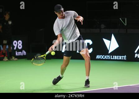 ©Laurent Lairys/MAXPPP - Gabriel Decamps of Brazil Open de Rennes 2022, torneo di tennis ATP Challenger il 12 settembre 2022 allo stadio le Liberté di Rennes, Francia - Foto Laurent Lairys / MAXPPP Foto Stock