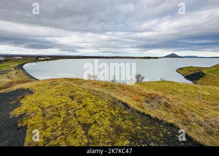 Lago Myvatn, Islanda Foto Stock