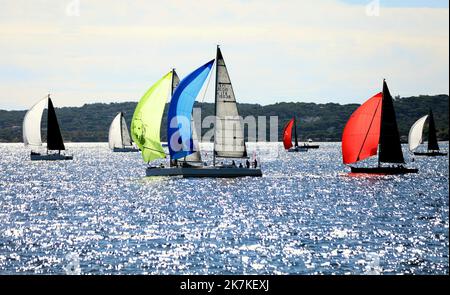 ©PHOTOPQR/NICE MATIN/VALERIE LE PARC ; SAINT TROPEZ ; 26/09/2022 ; LES VOILES DE SAINT TROPEZ 1ER JOUR DE REGATES Foto Stock