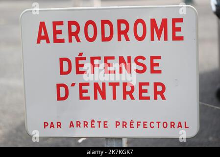 Thierry LARRET / MAXPPP. Festival Aeronautique. Ailes et Volcans Cervolix. Le 2 octobre 2022 Aerodromo Issoire le Broc. Issoire (63). Illustrazione Aerodromo Foto Stock