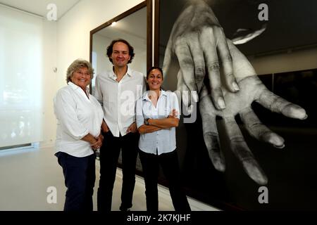 ©PHOTOPQR/NICE MATIN/Valerie le Parc ; LA SEYNE ; 06/10/2022 ; MAG / VILLA TAMARIS PACHA EXPO LINDBERGH VISITE EN PRESENCE DU FILS PHOTOGRAPHE LUI MEME - mostra Lindbergh a Villa Tamaris Pache la Seyne, Francia 06 ottobre 2022 Foto Stock