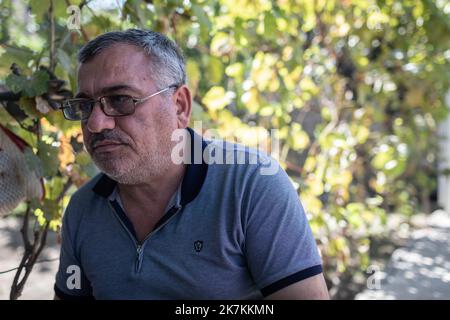 ©Chris Huby / le Pictorium/MAXPPP - Vorotan 24/09/2022 Chris Huby / le Pictorium - 24/9/2022 - armenie / syunik / Vorotan - Armenie / Village de Vorotan - Portrait du Maire. / 24/9/2022 - Armenia / syunik / Vorotan - Armenia / villaggio Vorotan - Ritratto del Sindaco. Foto Stock