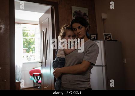 ©Chris Huby / le Pictorium/MAXPPP - Vorotan 24/09/2022 Chris Huby / le Pictorium - 24/9/2022 - armenie / syunik / Vorotan - Armenie / Village de Vorotan - Des Rifies du Haut Karabagh. / 24/9/2022 - Armenia / syunik / Vorotan - Armenia / villaggio Vorotan - rifugiati dal Nagorno-Karabakh. Foto Stock