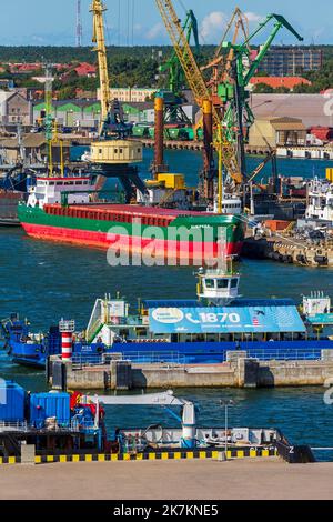 Porto di Klaipeda, contea omonima, Lituania Foto Stock