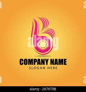 Modello di icona del logo lettera b creativa in lettere maiuscole e minuscole. Illustrazione Vettoriale