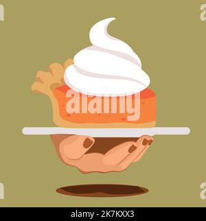 Collezione di bevande calde autunnali. Cioccolata calda, caffè speziato di zucca, cacao con panna montata e marshmallows, tè. Design banner vacanze autunnali. Illustrazione vettoriale Illustrazione Vettoriale