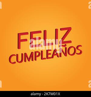 3d buon compleanno scritta concetto. Illustrazione Vettoriale