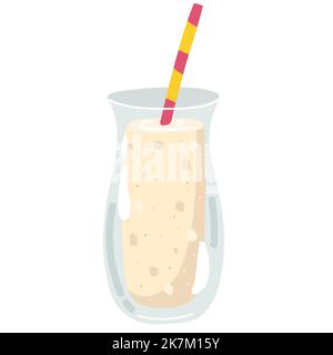 Set colorato di frullati. Superoods e salute o detox dieta alimentare concetto stile disegno a mano Illustrazione Vettoriale