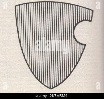 una collezione illustrata di tecniche, metodi e strumenti di incisione di un libro sconosciuto araldico / stemma sezione. fare uno strato di braccio passo dopo passo (costruire il proprio ) : protezione catrame Foto Stock