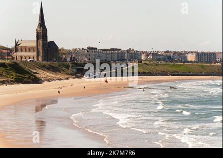 Long Sands Beach, Tynemouth, Tyne e Wear Foto Stock