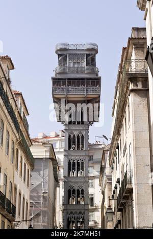 Ascensore Santa Justa, Elevador de Santa Justa, Lisbona, Portogallo Foto Stock