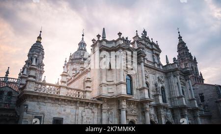 Cattedrale di Santiago de Compostela nel Nord della Spagna. Ultima tappa del Camino de Santiago. Foto Stock