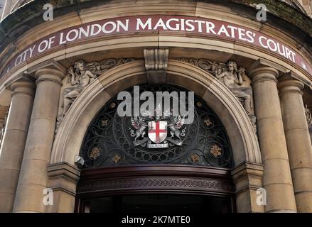 La City of London Magistrates Court con architettura antica Foto Stock