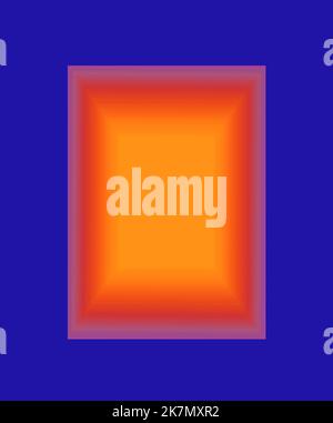Immagine del riquadro del blu sfumato con 3D Gradient Red Copy Space Foto Stock