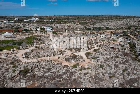 Veduta aerea del parco delle sculture Ayia Napa, Cipro Foto Stock