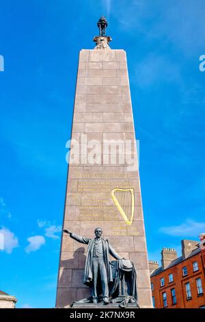 Parnell Monument in Parnell Street, Dublino, Irlanda Foto Stock