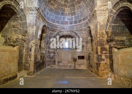 Mardin / Turchia - 09/26/2018: Monastero di Deyrulzafaran a Mardin, Turchia. Vista interna del monastero di Deyrulzafaran. Il monastero di Deyrulzafaran vicino Foto Stock