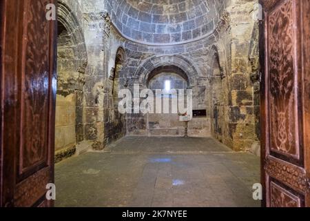 Mardin / Turchia - 09/26/2018: Monastero di Deyrulzafaran a Mardin, Turchia. Vista interna del monastero di Deyrulzafaran. Il monastero di Deyrulzafaran vicino Foto Stock