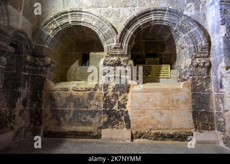 Mardin / Turchia - 09/26/2018: Monastero di Deyrulzafaran a Mardin, Turchia. Vista interna del monastero di Deyrulzafaran. Il monastero di Deyrulzafaran vicino Foto Stock