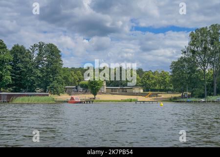 Seebad, Rheinsberg, Grienericksee, Brandeburgo, Germania Foto Stock