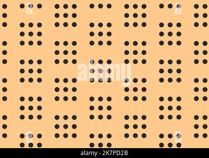 Pattern senza cuciture composto da punti vettoriali allineati con precisione, geometria ideale, texture trendy Illustrazione Vettoriale