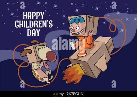 disegno vettoriale di disegno del giorno dei bambini del mondo disegnato a mano Illustrazione Vettoriale