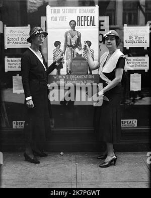 Donne e urne: Organizzazione femminile per la riforma del divieto nazionale. America Foto Stock