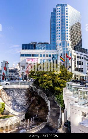 Canada Place nel cuore del lungomare di Vancouver - Vancouver, British Columbia, Canada Foto Stock