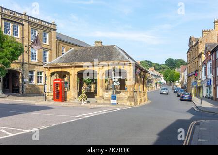 The Ancient Market House, Market Place, Ilminster, Somerset, Inghilterra, Regno Unito Foto Stock