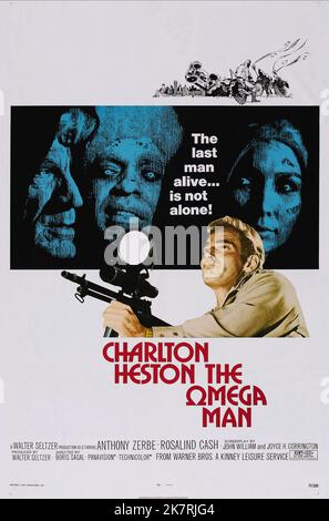 Film Poster Film: The Omega Man (USA 1971) regista: Boris Sagal 01 agosto 1971 **AVVERTENZA** questa fotografia è solo per uso editoriale ed è copyright di WARNER BROS e/o del fotografo assegnato dalla Film o dalla Production Company e può essere riprodotta solo da pubblicazioni in concomitanza con la promozione del film di cui sopra. È richiesto un credito obbligatorio a WARNER BROS. Il fotografo deve essere accreditato anche quando è noto. Nessun uso commerciale può essere concesso senza autorizzazione scritta da parte della Film Company. Foto Stock