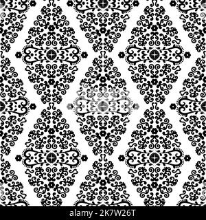 Carta da parati vintage in stile damask. Carta da parati vintage perfetta in stile vittoriano. Moderno motivo arabo. Sfondo, carta da parati, avvolgimento, tessuto Illustrazione Vettoriale