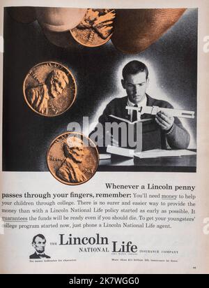 Vintage 24 Settembre 1965 'Life' Magazine Advert, USA Foto Stock