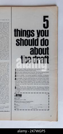 Vintage 24 Settembre 1965 'Life' Magazine Advert, USA Foto Stock