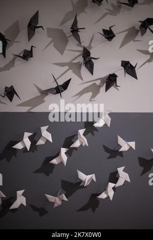 Museo Emoz dell'arte dell'origami, con mostre speciali e laboratori pratici per bambini e adulti, Saragozza, Spagna Foto Stock