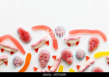 Halloween caramelle trucco o trattare sfondo Foto Stock