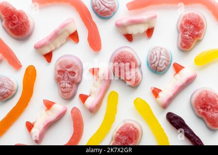 Halloween caramelle trucco o trattare sfondo Foto Stock