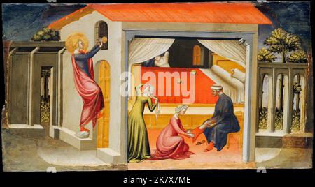 San Nicola che fornisce dote. Bicci di Lorenzo. 1433–35. Foto Stock