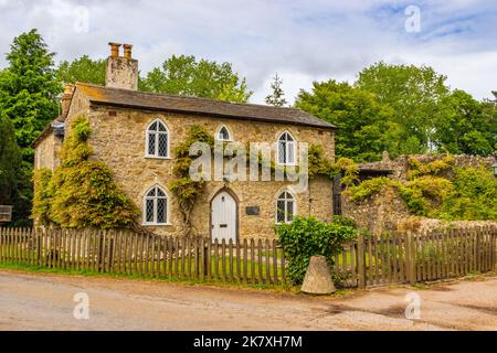 Saltwood Hythe Castle-in Saltwood villaggio, un miglio a nord di Hythe, Kent, Inghilterra. Di origine 11th ° secolo, il castello è stato ampliato nel 13th e 14t Foto Stock