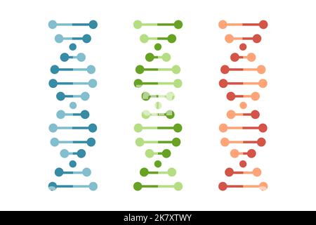 Vettore icona DNA isolato su sfondo bianco Illustrazione Vettoriale