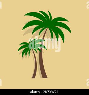 Silhouette di palme tropicali. Illustrazione vettoriale Illustrazione Vettoriale