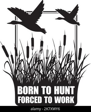 Nato a Hunt costretto a lavorare Vector Illustration Illustrazione Vettoriale