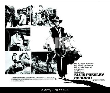 Elvis Presley Film Poster Film: Charro! (USA 1969) personaggi: Jess Wade regista: Charles Marquis Warren 13 marzo 1969 **AVVERTENZA** questa fotografia è solo per uso editoriale ed è copyright delle IMMAGINI GENERALI NAZIONALI e/o del fotografo assegnato dalla Film o dalla Production Company e può essere riprodotta solo da pubblicazioni in concomitanza con la promozione del film di cui sopra. È richiesto un credito obbligatorio per LE IMMAGINI GENERALI NAZIONALI. Il fotografo deve essere accreditato anche quando è noto. Nessun uso commerciale può essere concesso senza autorizzazione scritta da parte della Film Company. Foto Stock